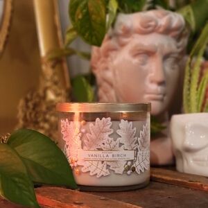 NWT White Barn Vanilla Birch Three Wick Candle